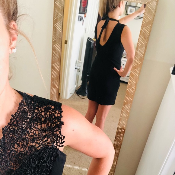 Black Short Sleeve Lace Dress,Wedding Guest/dinner - Picture 3 of 4